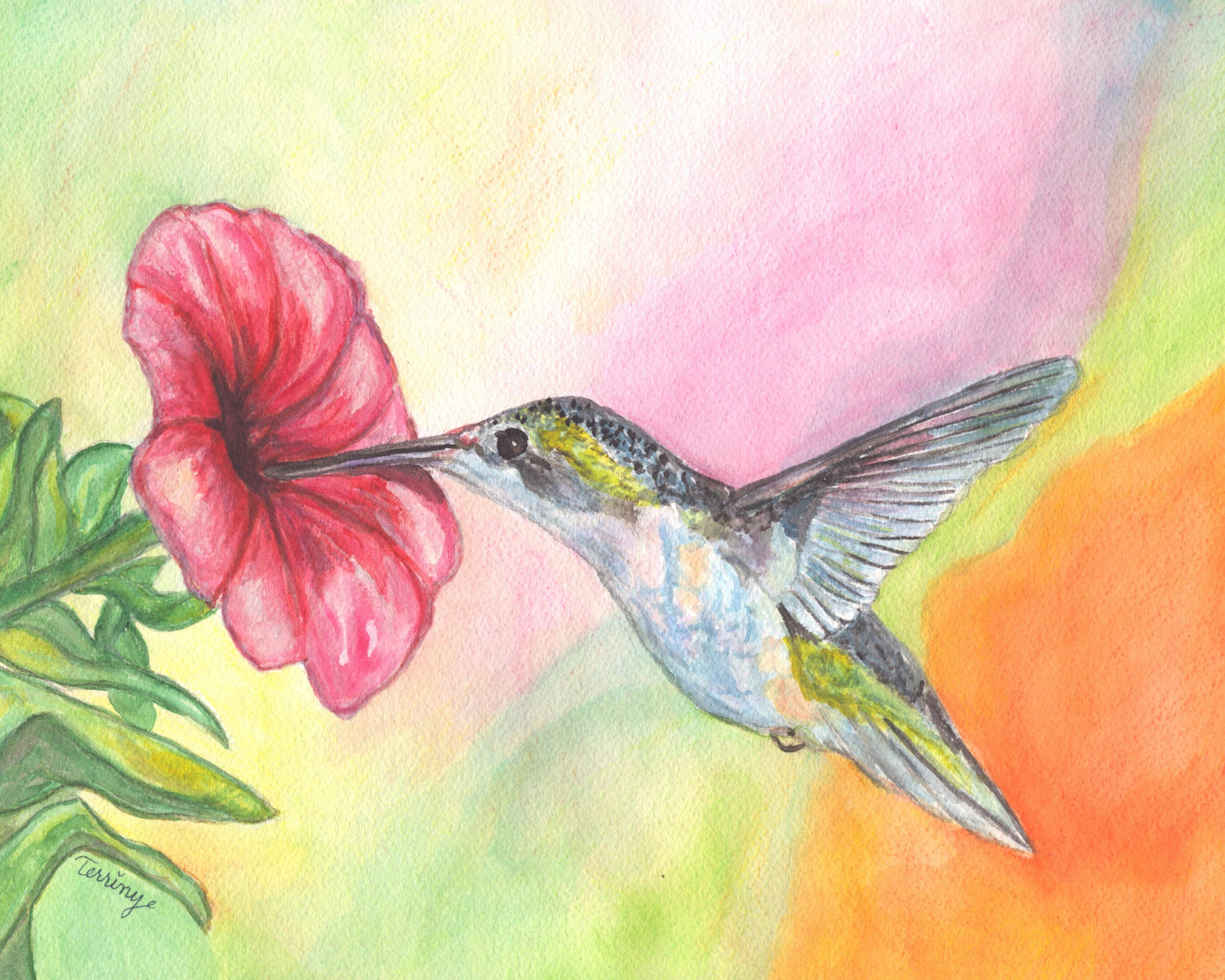 Hummingbird : Whispers of Serenity print