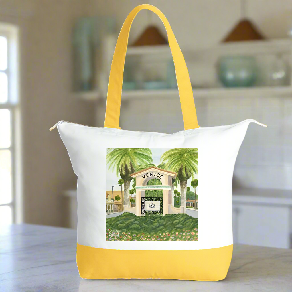 Venice Large Zipper Tote Bag