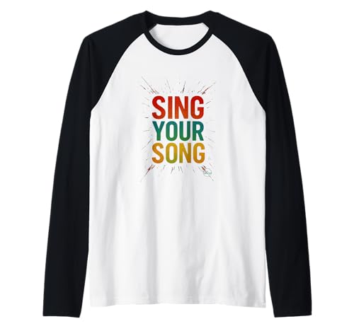 Sing Your Song Inspirational Quote Motivational Street Art Raglan Baseball Tee