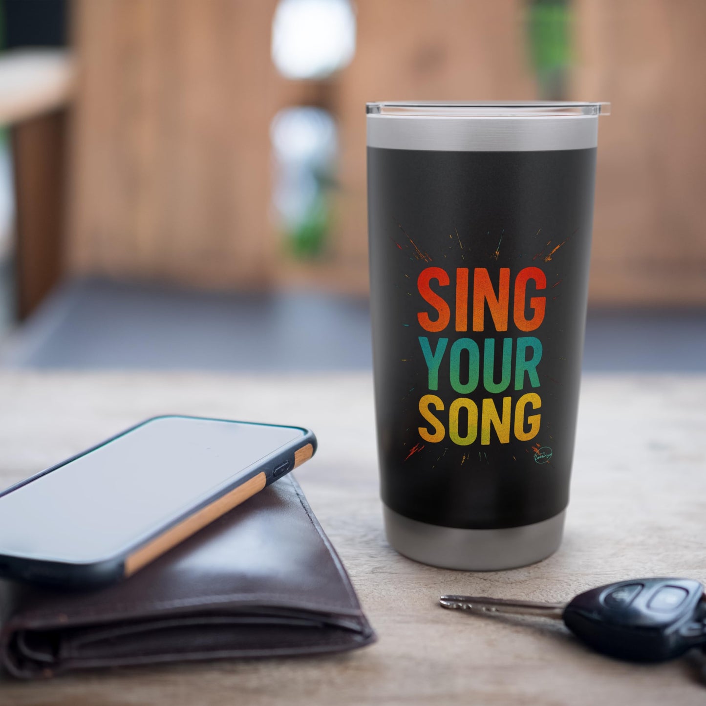 Sing Your Song Inspirational Quote Motivational Street Art Stainless Steel Insulated Tumbler