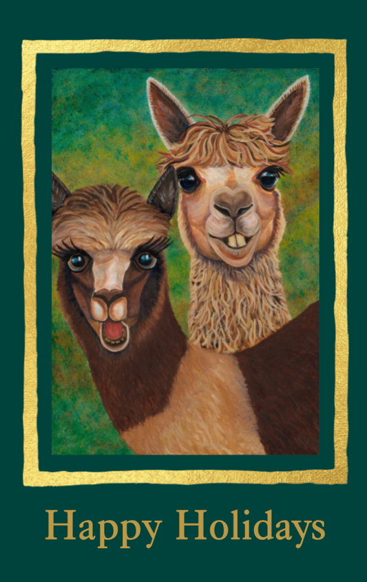 Alpaca Holiday Card