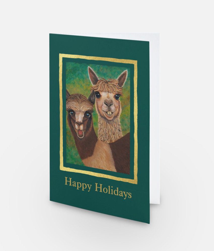 Alpaca Holiday Card