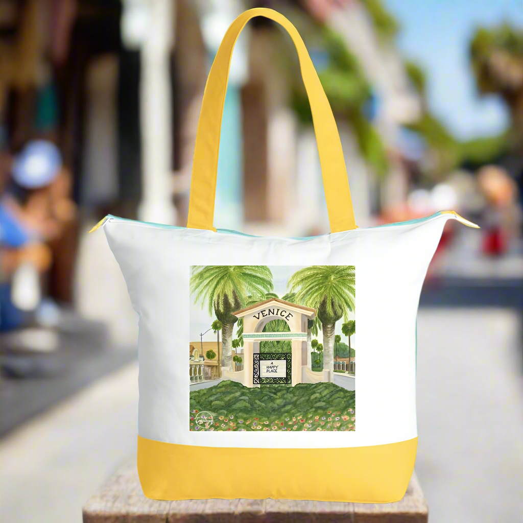 Venice Large Zipper Tote Bag