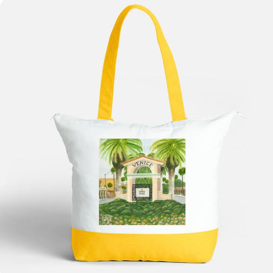 Venice Large Zipper Tote Bag