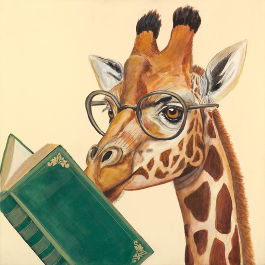 Giraffe "The Lofty Reader" Print