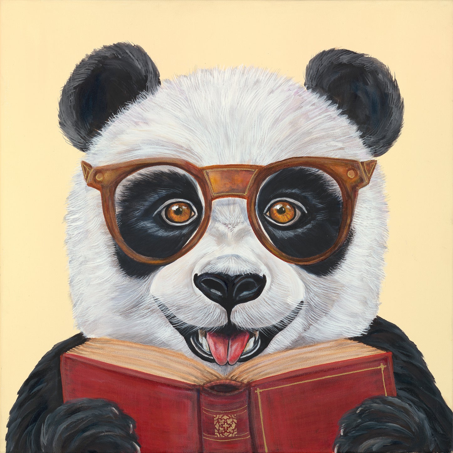 Panda "The Playful Reader" Print