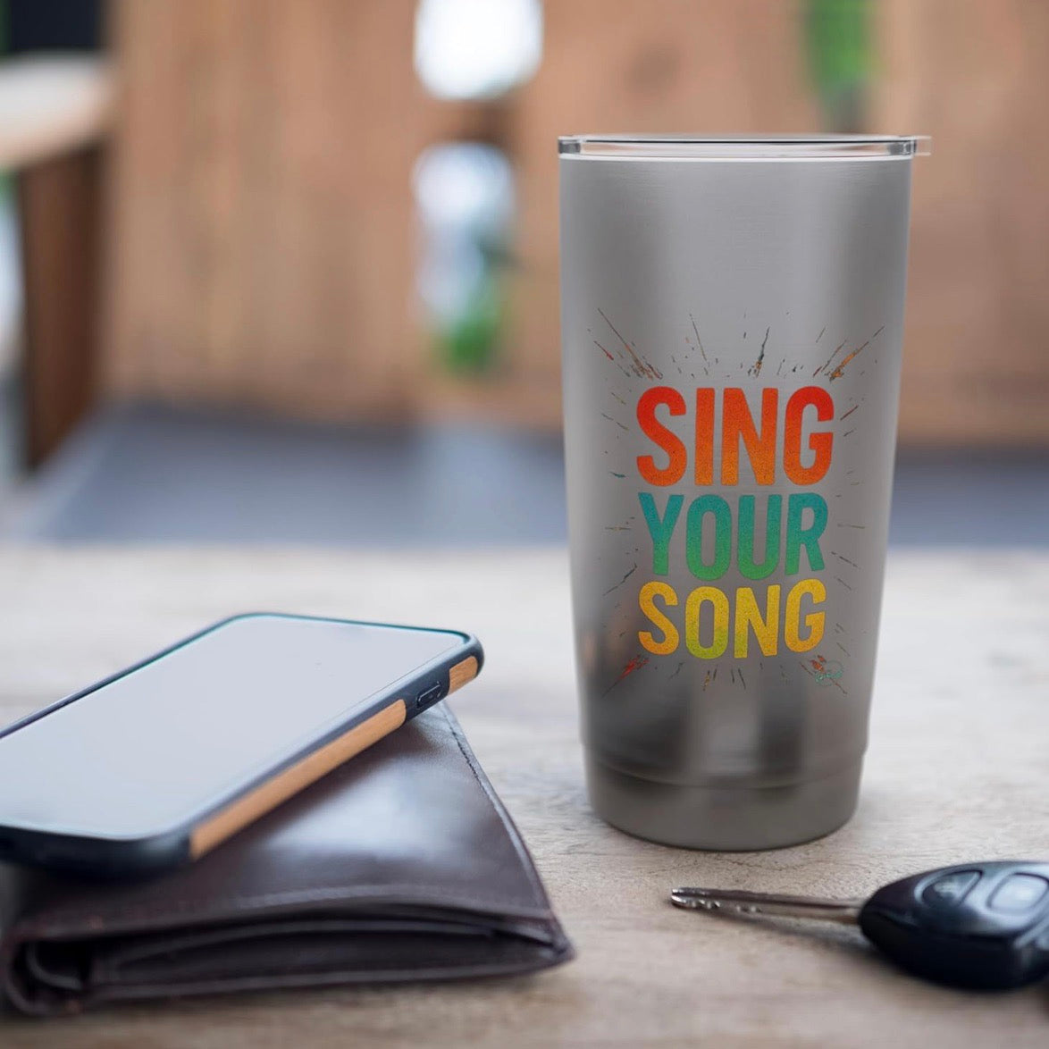 Sing Your Song Inspirational Quote Motivational Street Art Stainless Steel Insulated Tumbler