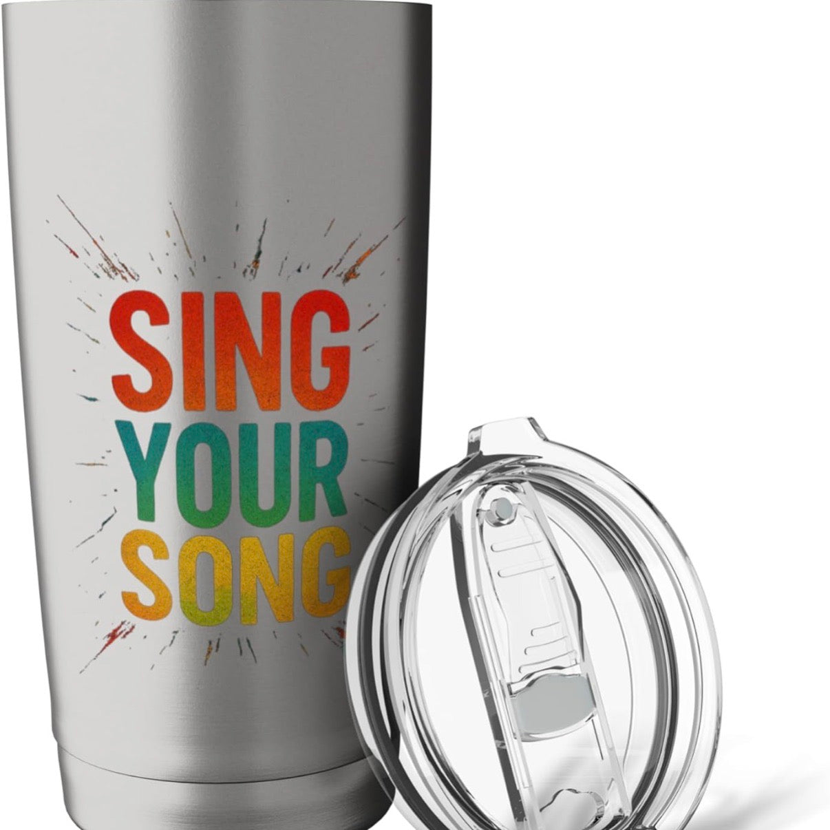 Sing Your Song Inspirational Quote Motivational Street Art Stainless Steel Insulated Tumbler