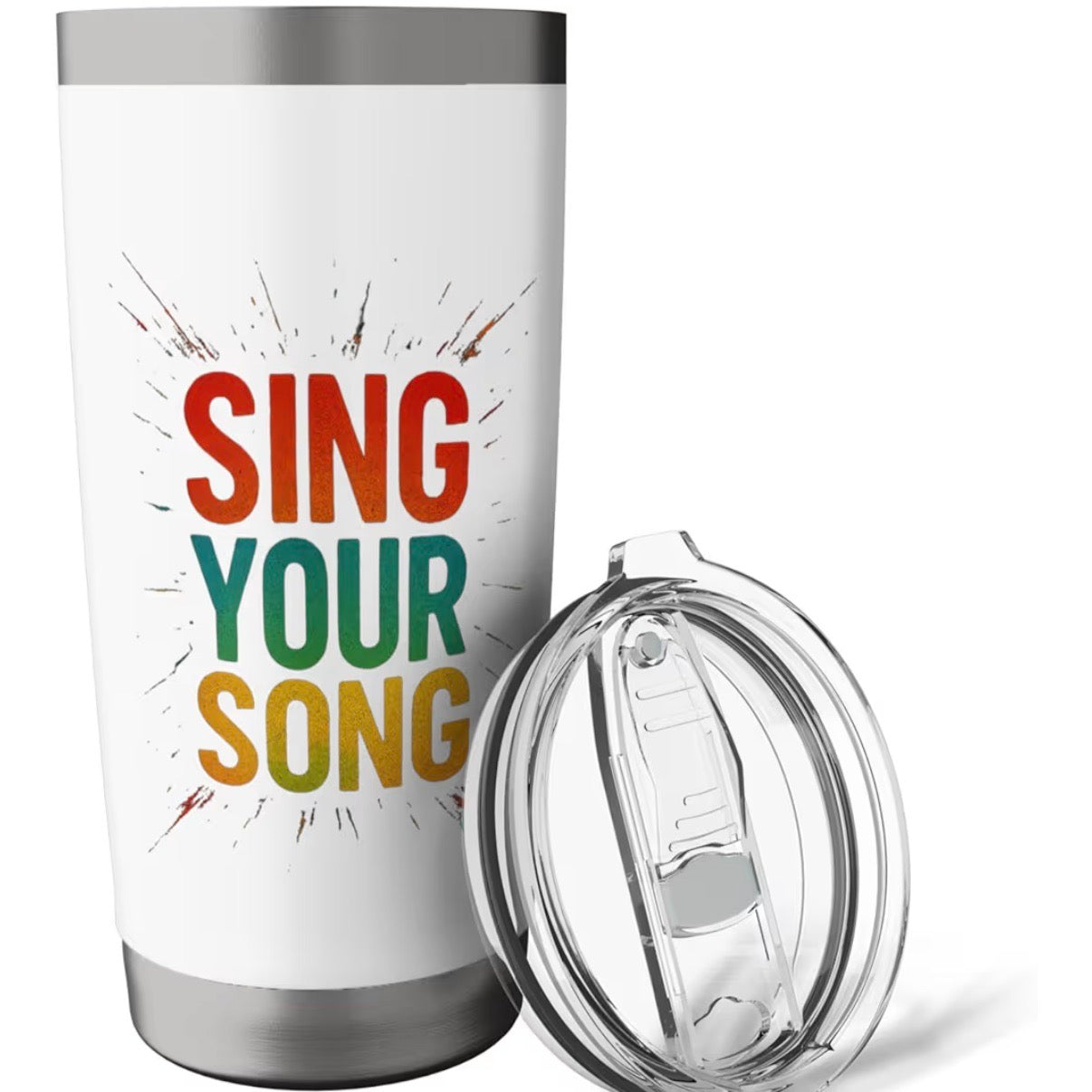 Sing Your Song Inspirational Quote Motivational Street Art Stainless Steel Insulated Tumbler