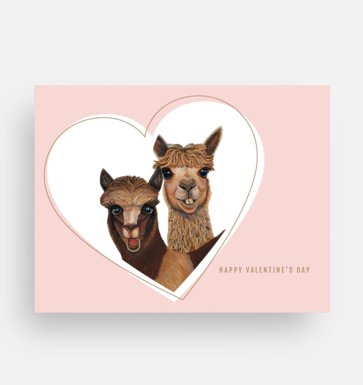 Alpaca Valentine Card