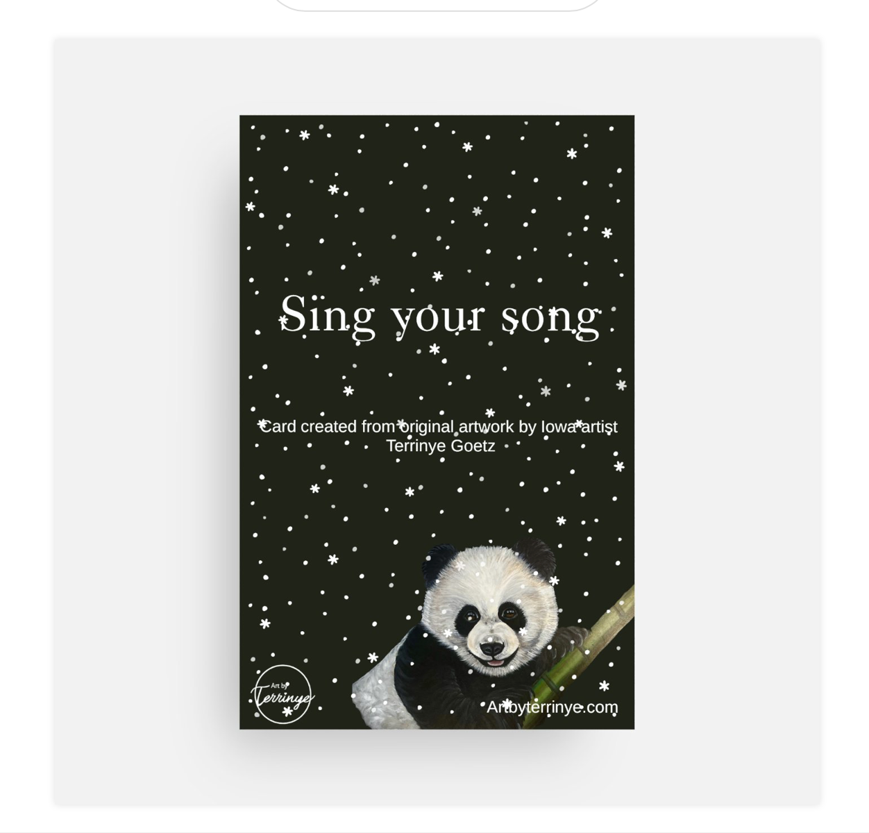 Panda Holiday Card