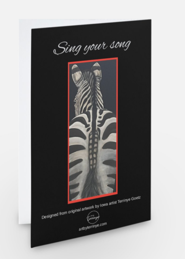 Zebra Holiday Card