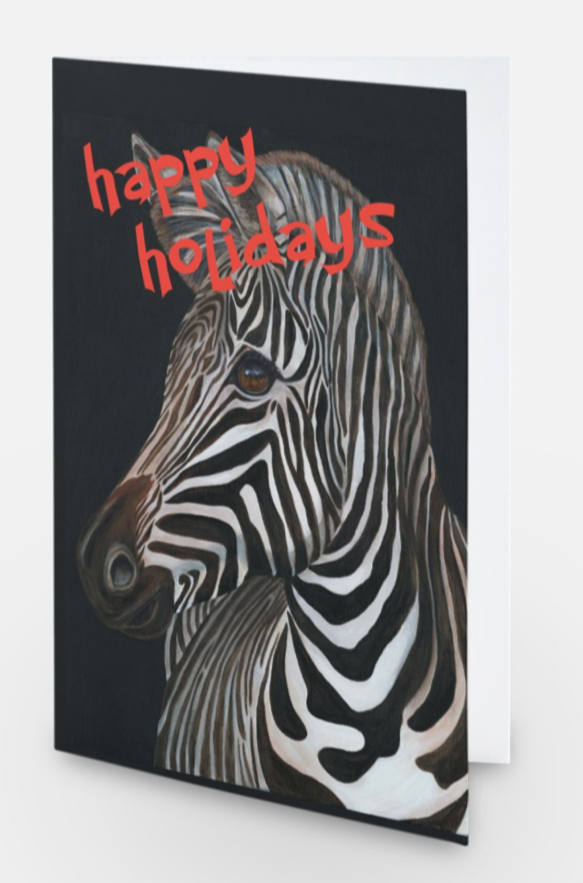 Zebra Holiday Card