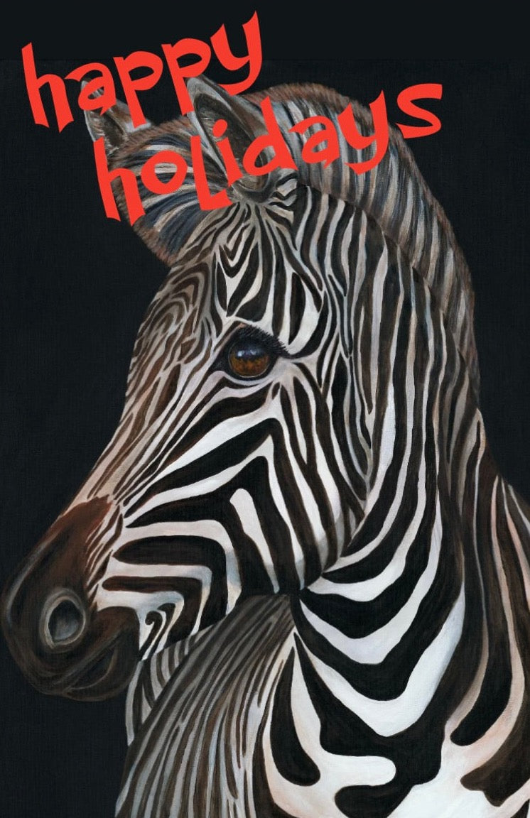 Zebra Holiday Card