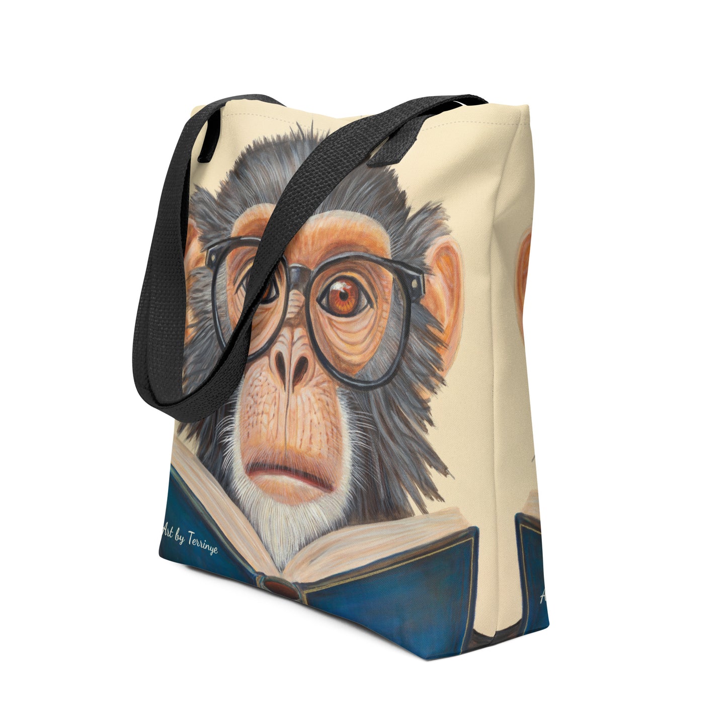 Monkey, The Inquisitive Reader Tote bag