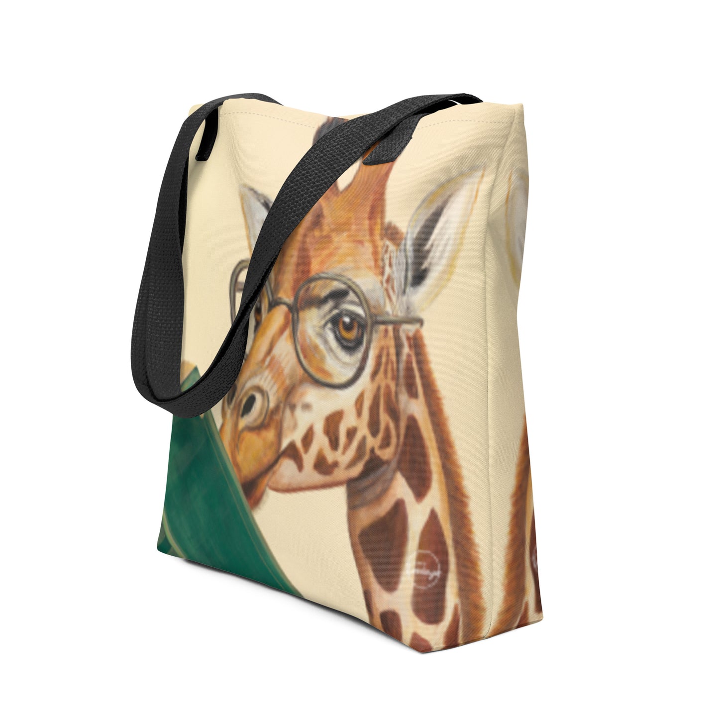 Giraffe, The Lofty Reader Tote bag