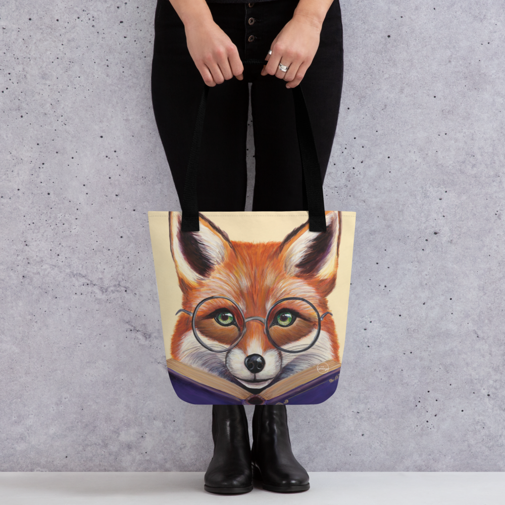 Fox, The Clever Reader Tote bag