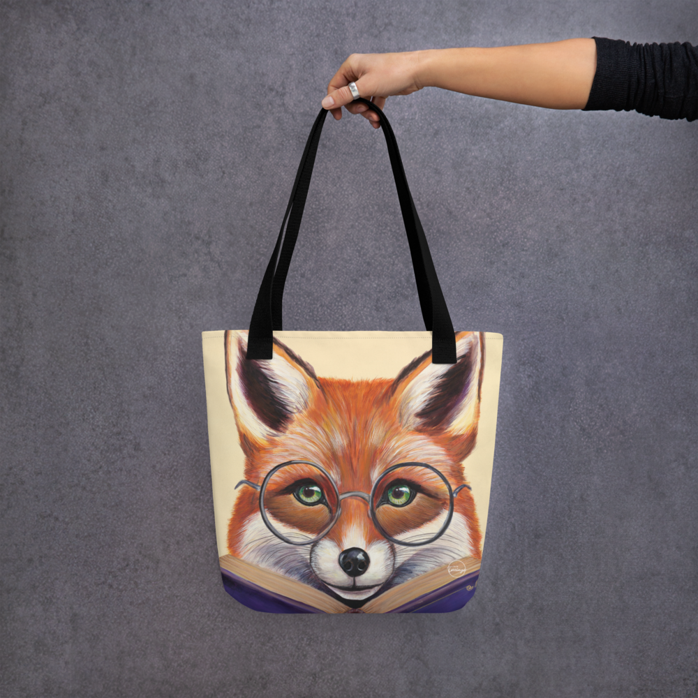 Fox, The Clever Reader Tote bag