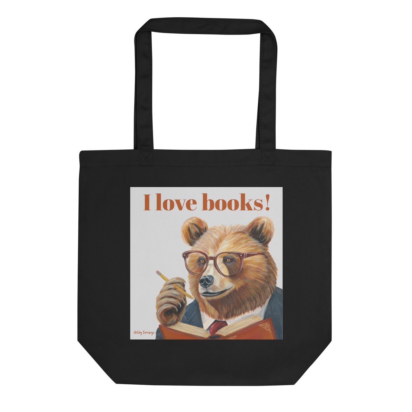 The Scholarly Bear,  I Love Books Eco Tote Bag